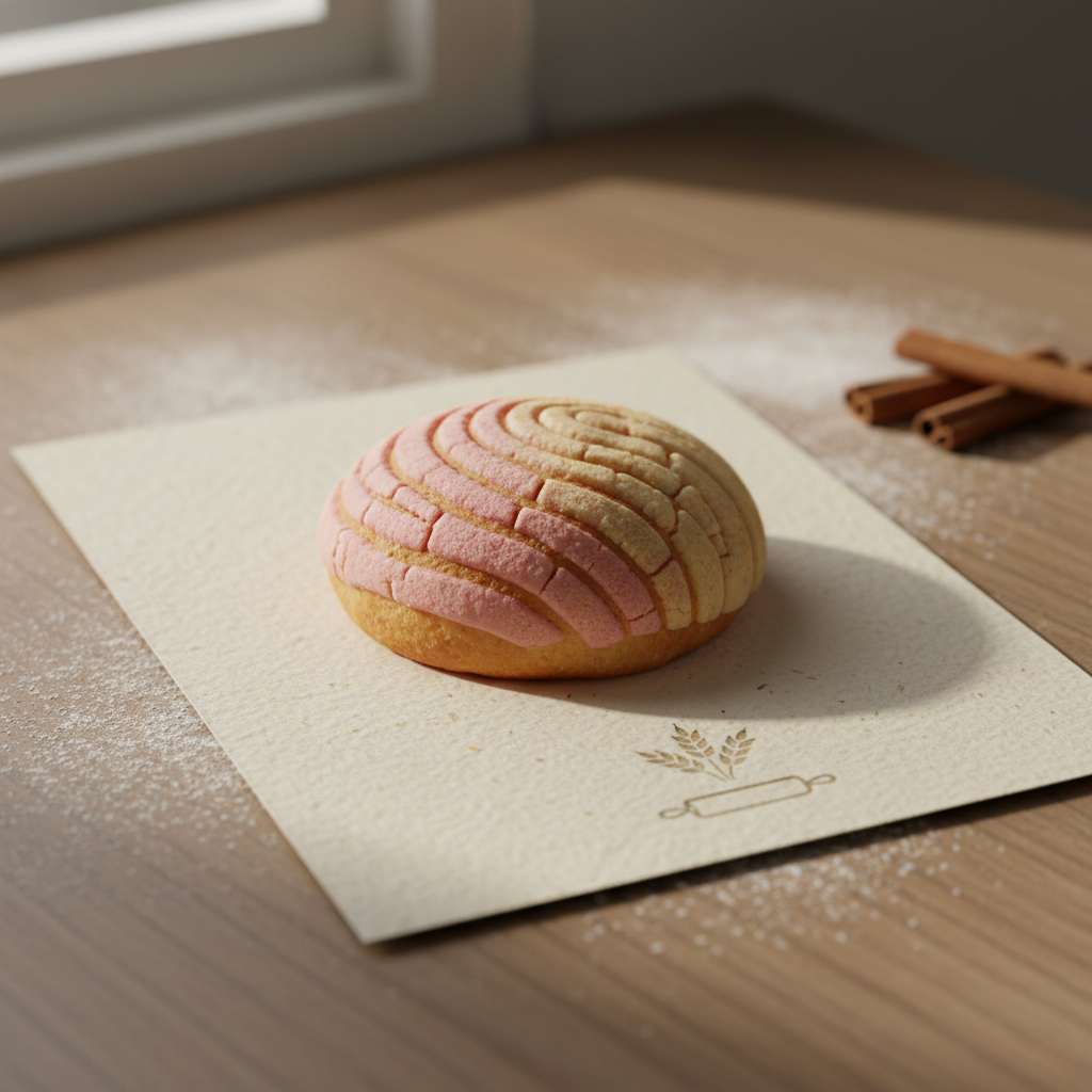 Concha de vainilla, pan dulce mexicano