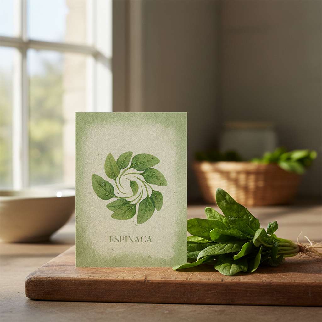 Espinaca fresca, verde intenso