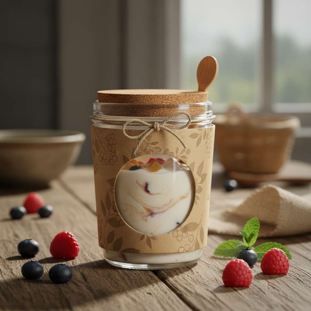 Yogurt artesanal, natural y cremoso